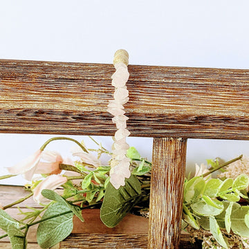 Natural Rose Quartz Gemstone Chip Diffuser-Love & Compassion Bracelet