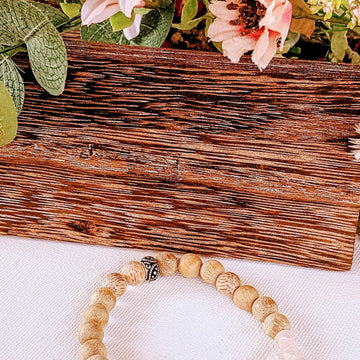 Natural Rose Quartz Gemstone Chip Diffuser-Love & Compassion Bracelet