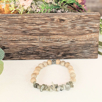Natural Light Labradorite Gemstone Chip Diffuser Bracelet- Transformation Bracelet
