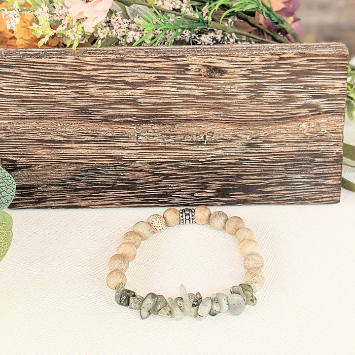 Natural Light Labradorite Gemstone Chip Diffuser Bracelet- Transformation Bracelet