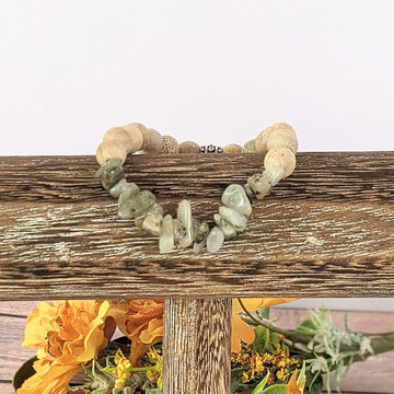 Natural Light Labradorite Gemstone Chip Diffuser Bracelet- Transformation Bracelet