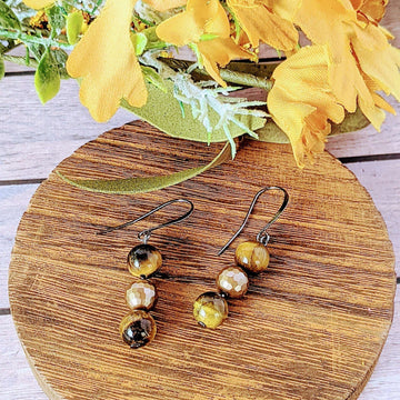 Golden Tiger's Eye Bracelet/Earring Set