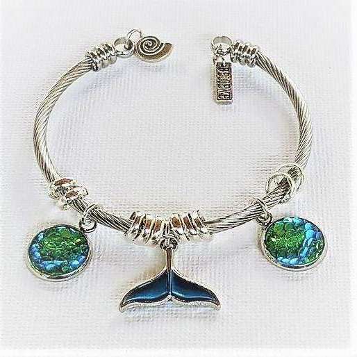 Whale Tail - Believe Euro Cuff Bracelet