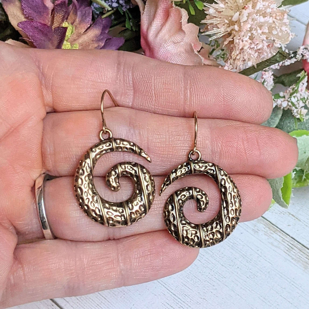 Rose Gold Swirl Earrings