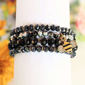 All Black Stack Bracelet