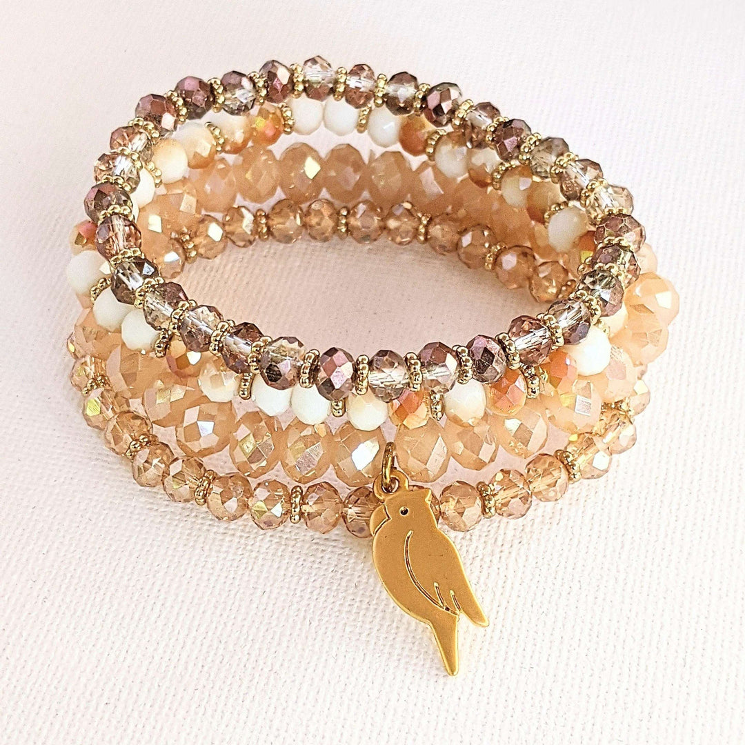 Parrot Champagne Stretch Bracelet Stack