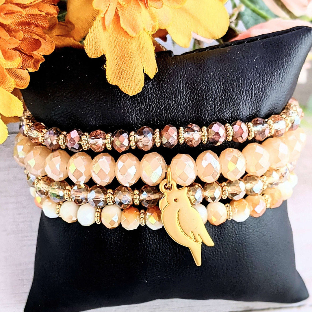 Parrot Champagne Stretch Bracelet Stack