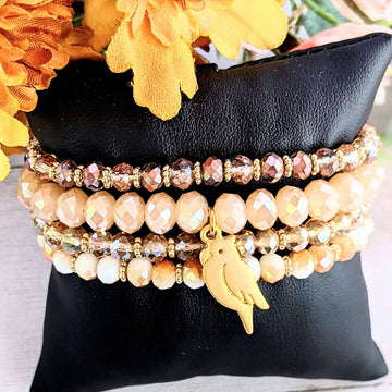 Parrot Champagne Stretch Bracelet Stack