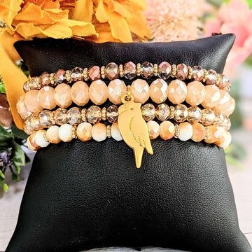 Parrot Champagne Stretch Bracelet Stack