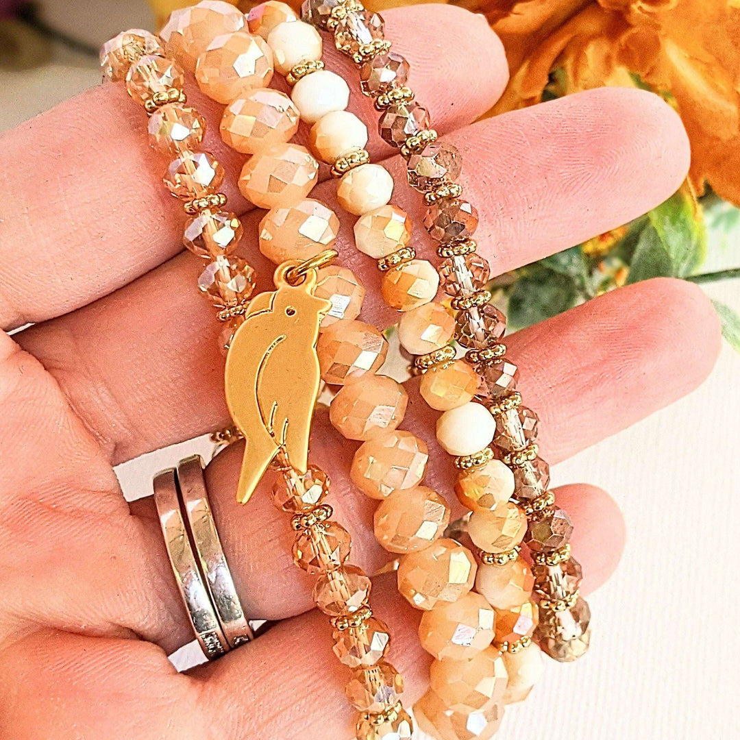 Parrot Champagne Stretch Bracelet Stack