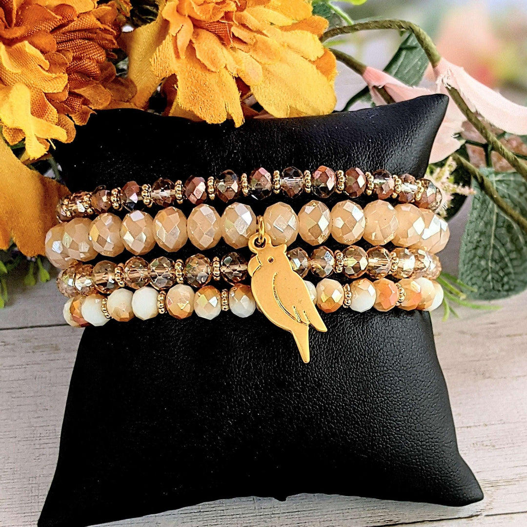 Parrot Champagne Stretch Bracelet Stack