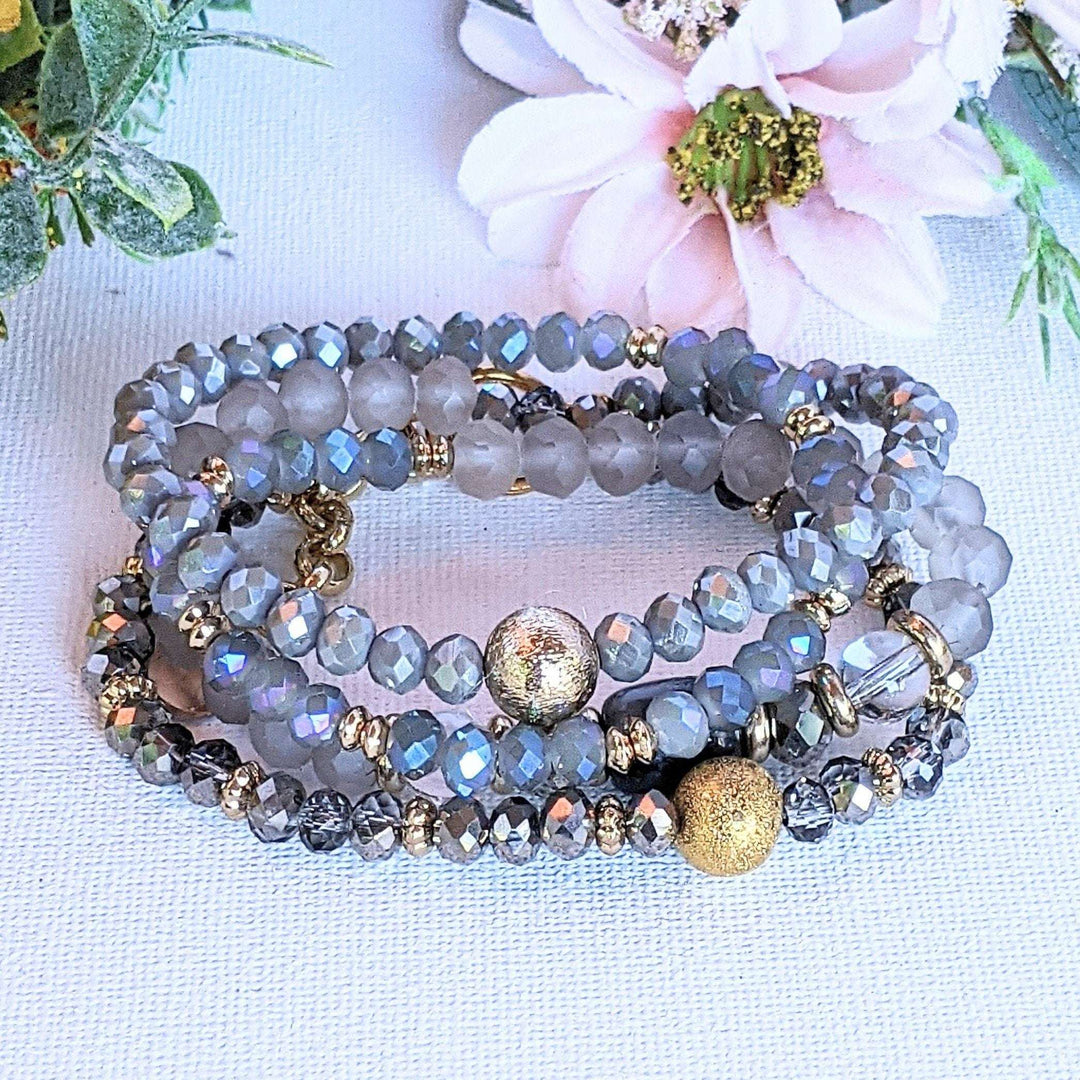 Regal Gray Crystal Endless wrap bracelet