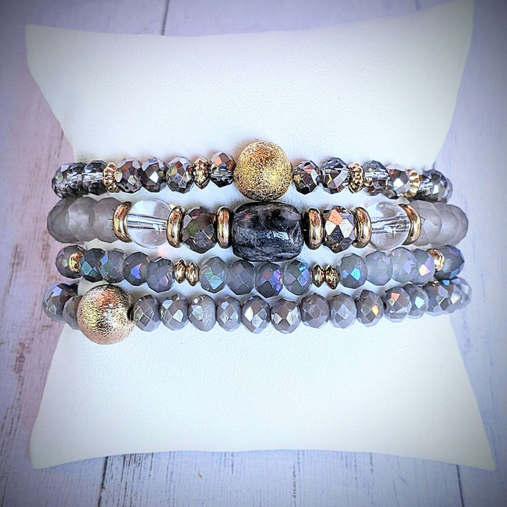 Regal Gray Crystal Endless wrap bracelet