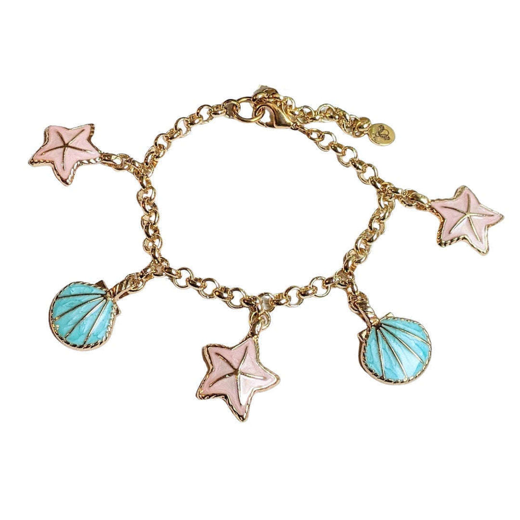 Pastel Seashell Charm Bracelet