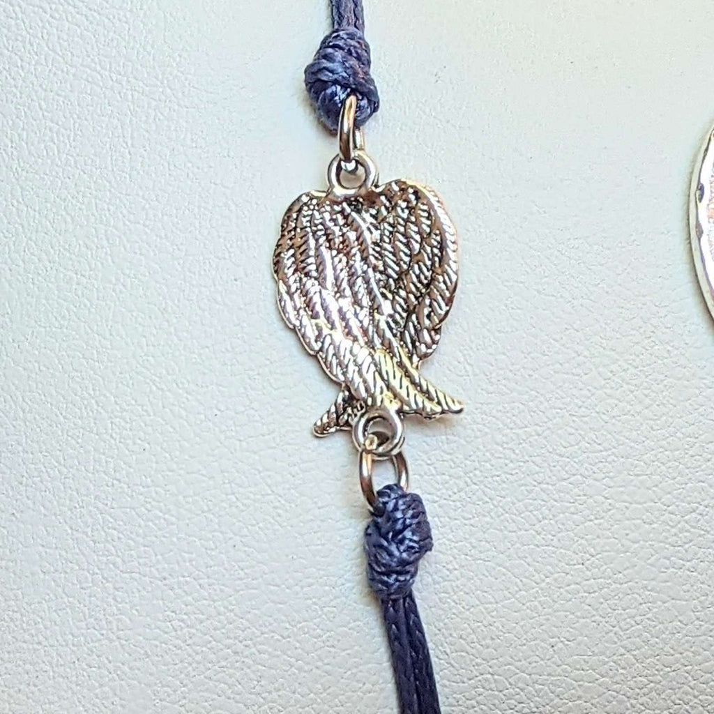 Angel Wings Waxed Cord surfer Bracelet