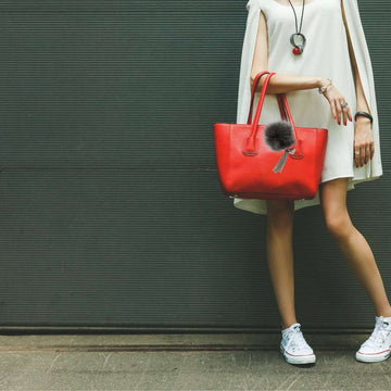 Hair Stylist Keychain/Faux Fur Pom Pom Charm Key Chain-Purse Charm/Journal Charm