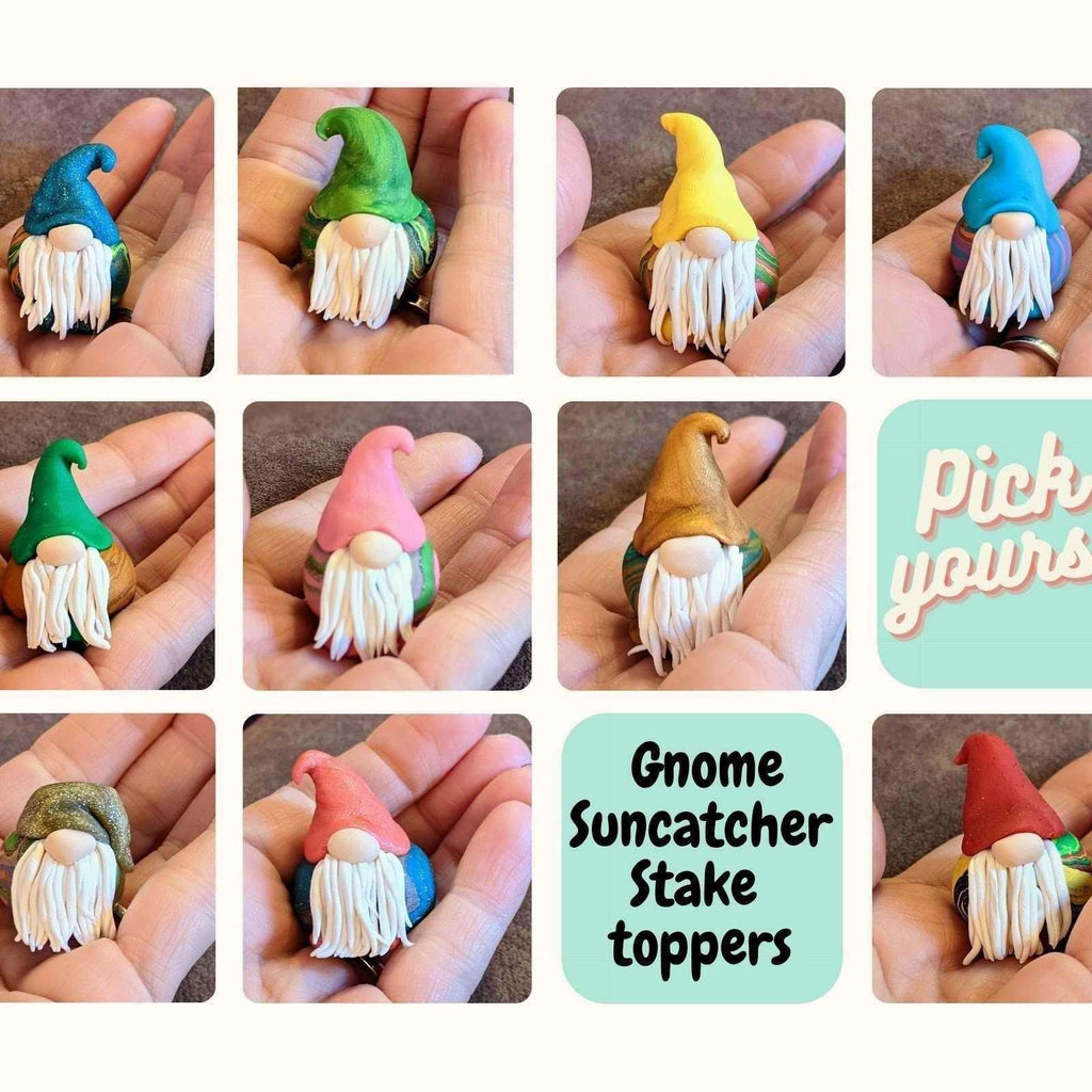 Gonk Gnome Garden Jewels/ Garden Suncatcher/ 12" or 24" Plant Stake