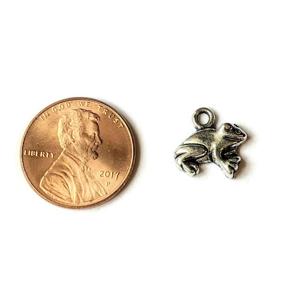Silver Tiny Frog Charm