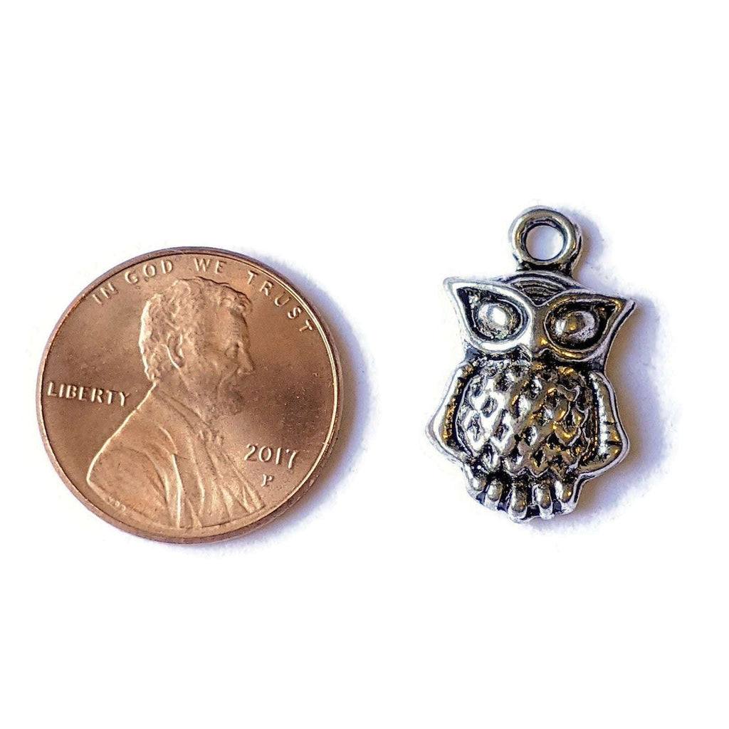 Silver Small Owl Charm