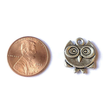Silver Owl Charm
