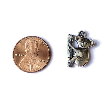 Silver Climbing Koala Charm