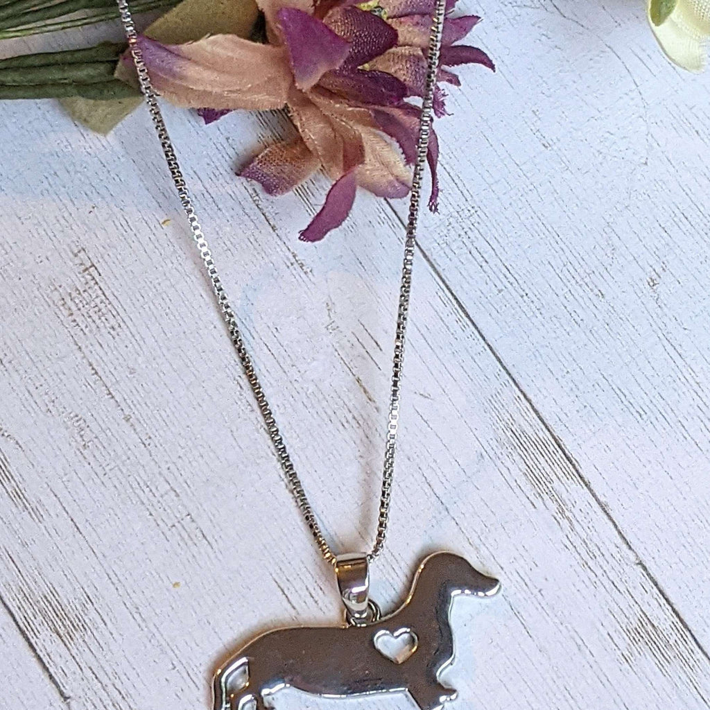 Dachshund Pendant charm necklace, 22 inch