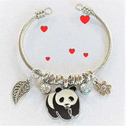 Panda Bear Euro Cuff bracelet