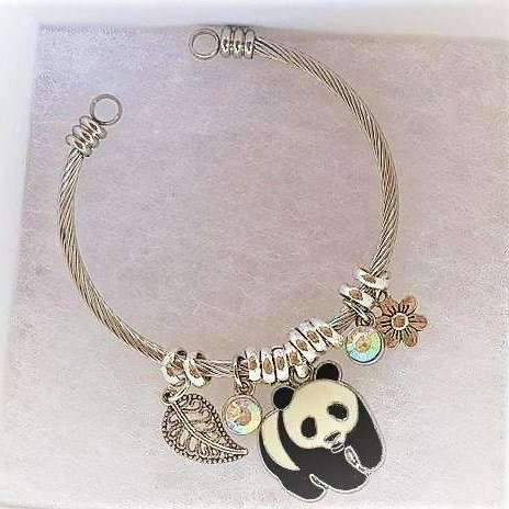 Panda Bear Euro Cuff bracelet