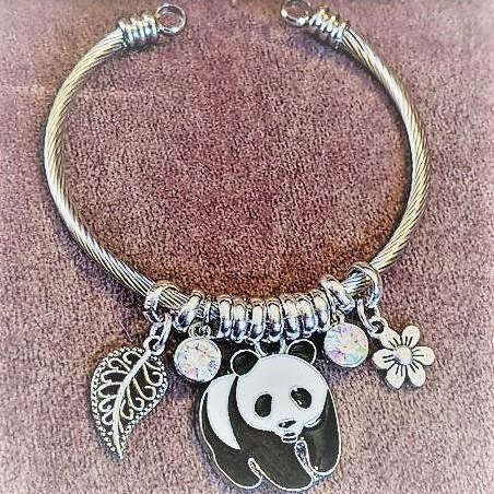Panda Bear Euro Cuff bracelet