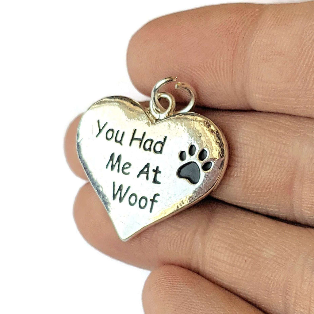 Large You Had Me at Woof Pendant