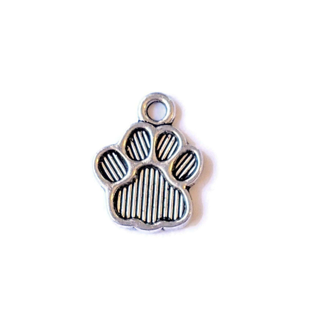 Tiny Textured Dog/Cat Paw Print Charm