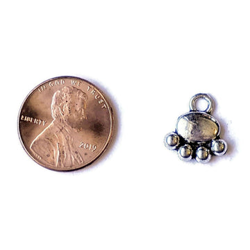 Tiny Puffy Dog/Cat Paw Print Charm