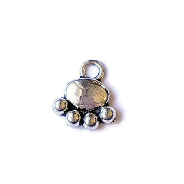 Tiny Puffy Dog/Cat Paw Print Charm