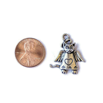 Cat Angel Charm