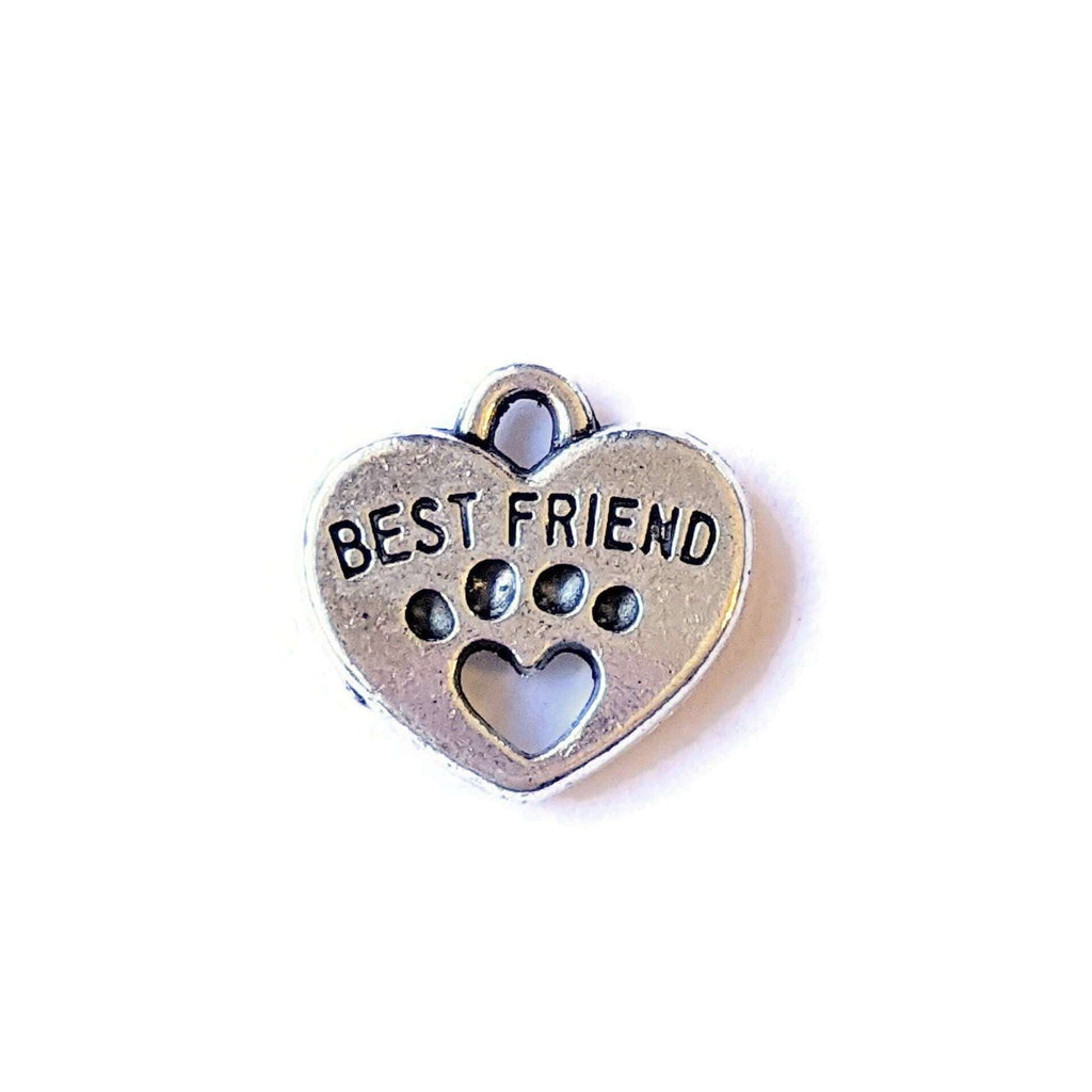 Best Friend Dog/Cat Paw Print Charm