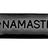 Gunmetal Word Charm Namaste