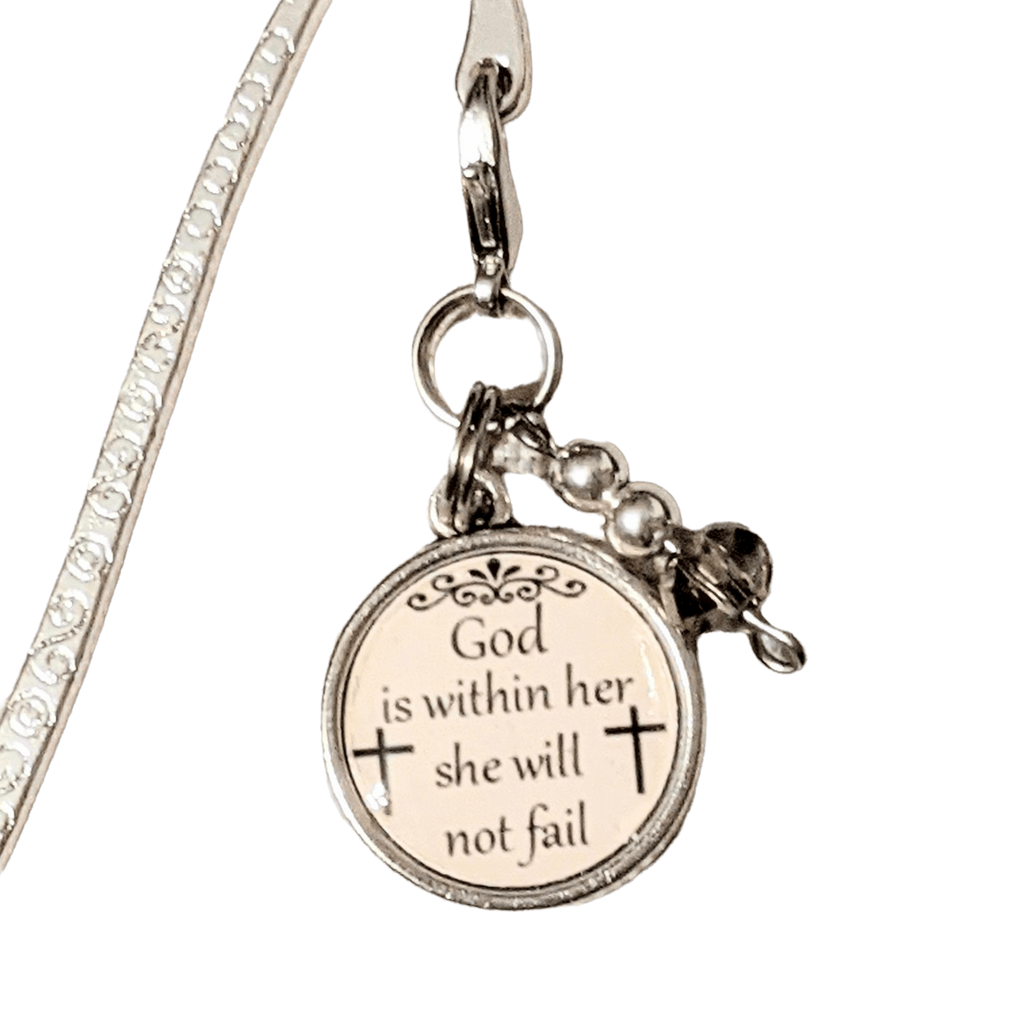 Religious Gift Charm Bookmark- Choose one God is Within Her