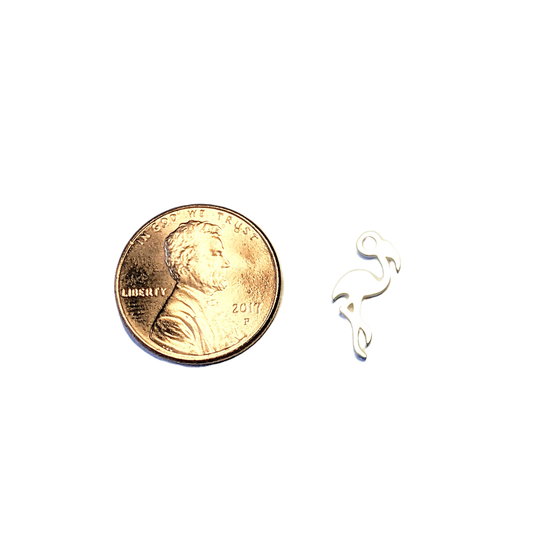 Stainless Steel Flamingo Charm