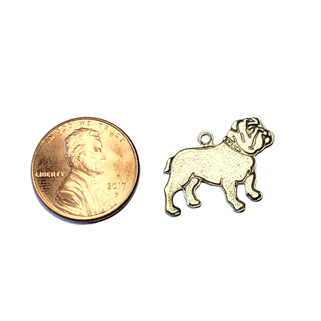 Stainless Steel English Bulldog Pendant