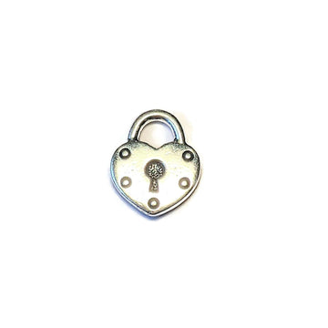 Antique Silver Heart Lock TierraCast®Charm