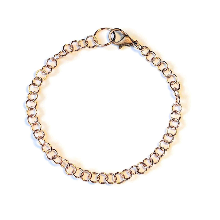 Rose Gold Small Rolo Charm Bracelet Base - D.I.Y. - BUILD YOUR CHARM BRACELET!