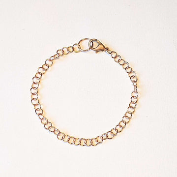 Rose Gold Small Rolo Charm Bracelet Base - D.I.Y. - BUILD YOUR CHARM BRACELET!