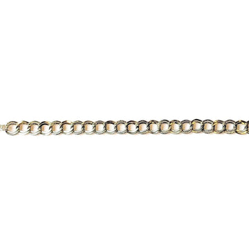 Silver Double Textured Link Charm Bracelet Base - D.I.Y. - BUILD YOUR CHARM BRACELET!