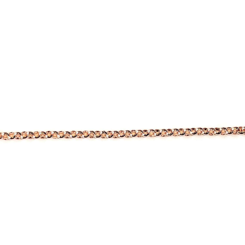 Rose Gold 7mm Rolo Charm Bracelet Base - D.I.Y. - BUILD YOUR CHARM BRACELET!