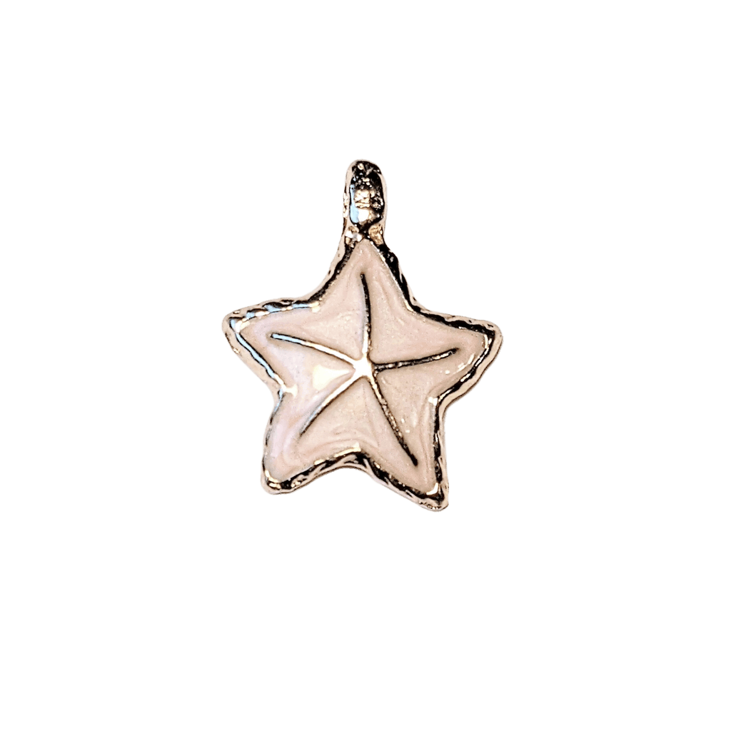 Pink Enamel Starfish Pendant