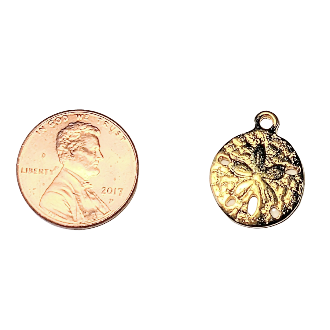 Gold Small Sand Dollar Charm