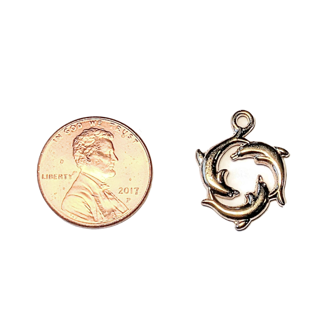Gold Dolphin Trio Charm