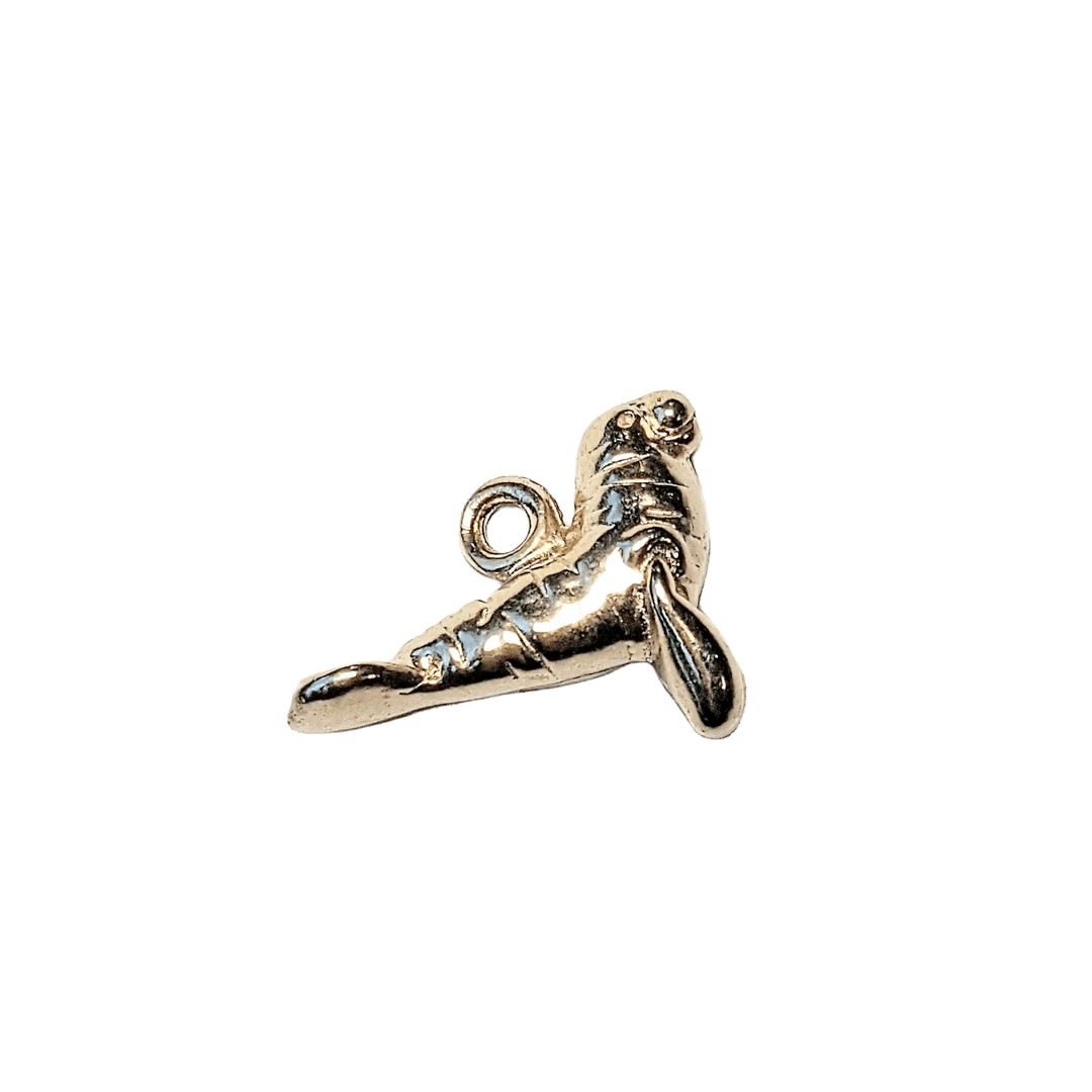 Gold Large Manatee Pendant
