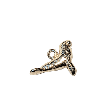 Gold Large Manatee Pendant