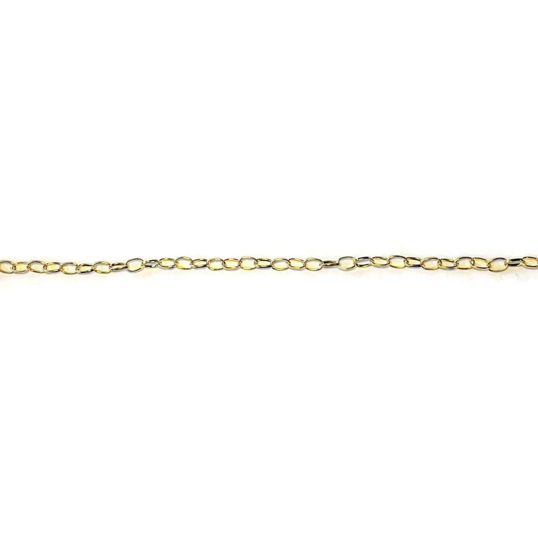 Shiny Gold-Tone Oval Link Charm Bracelet Base - D.I.Y. - BUILD YOUR CHARM BRACELET!